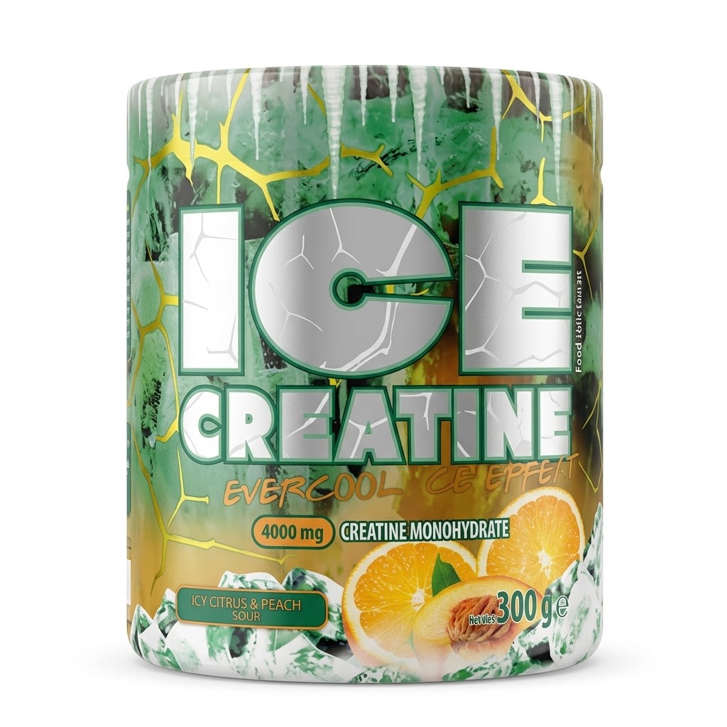 7957fb29-e07e-43b3-a78a-36b0e1dd3712 ICE CREATINE MONOHYDRATE 300gr. ICY CITRUS & PEACH - Image 1